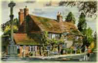 Painting of the Star Inn, Waldron (artist unknown - reproduced by kind permission of Paul Lefort)
